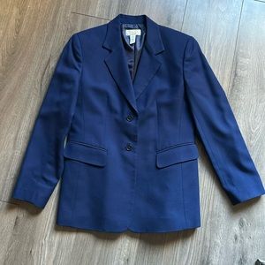 Talbots 6 petite wool blazer navy